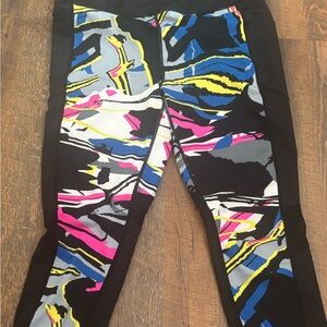 LuLaRoe Women's Abstract Track Pants - Black, Pink, Blue, Yellow
